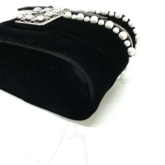 ROGER VIVIER RBWANMH70000LU Crystal Faux Pearl Vanity Micro 2WAY Hand Bag - Picture 10 of 14